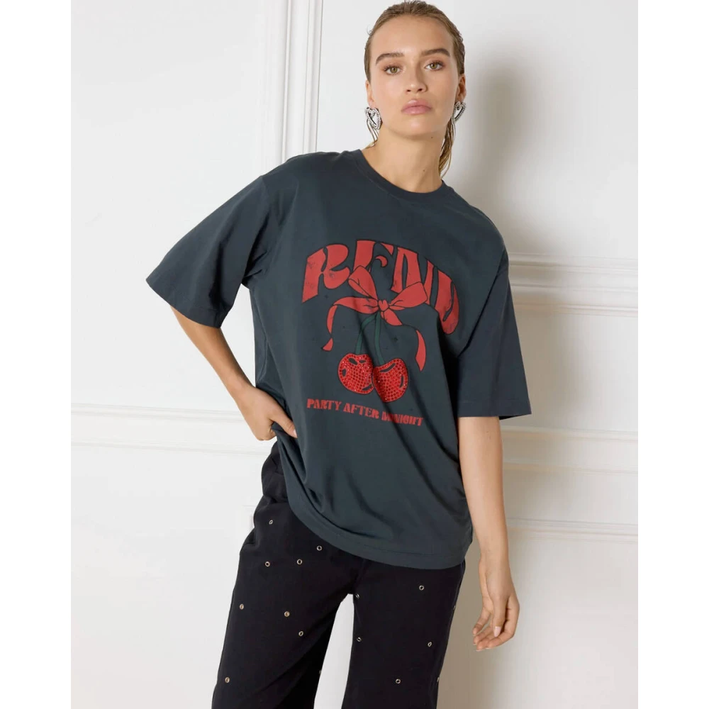 Refined Department Maggy T-Shirt Stijlvolle Tee Black Dames
