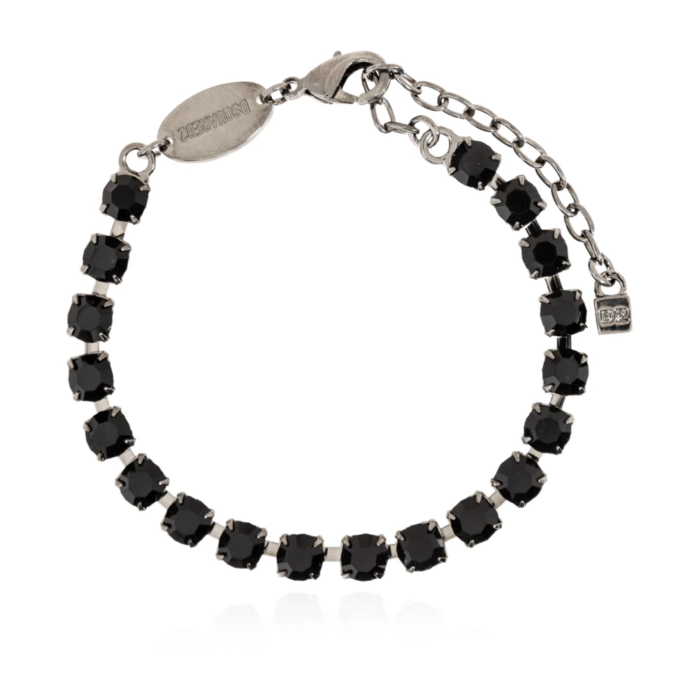 Dsquared2 Herr Svart Accessoarer One Size, Armband Med Applikationer