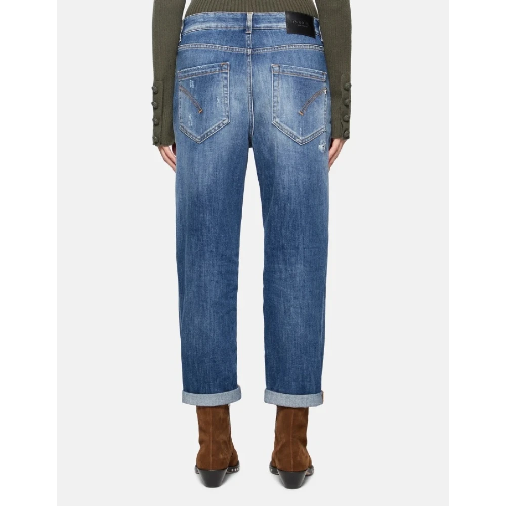 Dondup Losse Denim Stretch Jeans Blue Dames