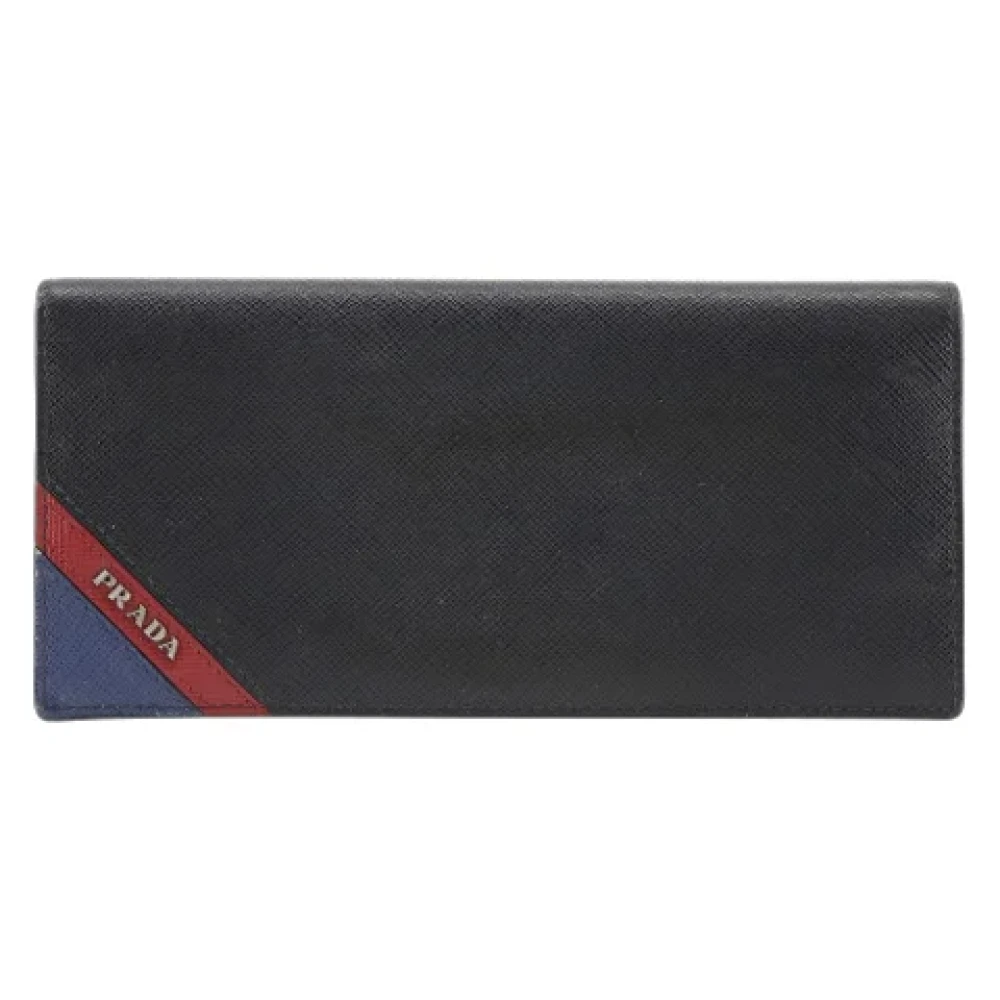 Prada Vintage Pre-owned Leather wallets Black Heren