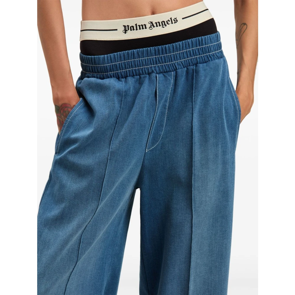 Palm Angels Blauwe Jeans Casual Chic Stijl Blue Dames