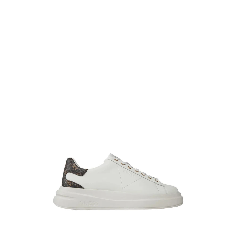 Guess Men's White Sneakers, 10 Uk, /Brown Trainers