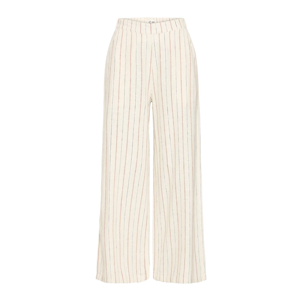 Ichi Women's Brown Wide Trousers - Wide Trousers - Xs - Trousers