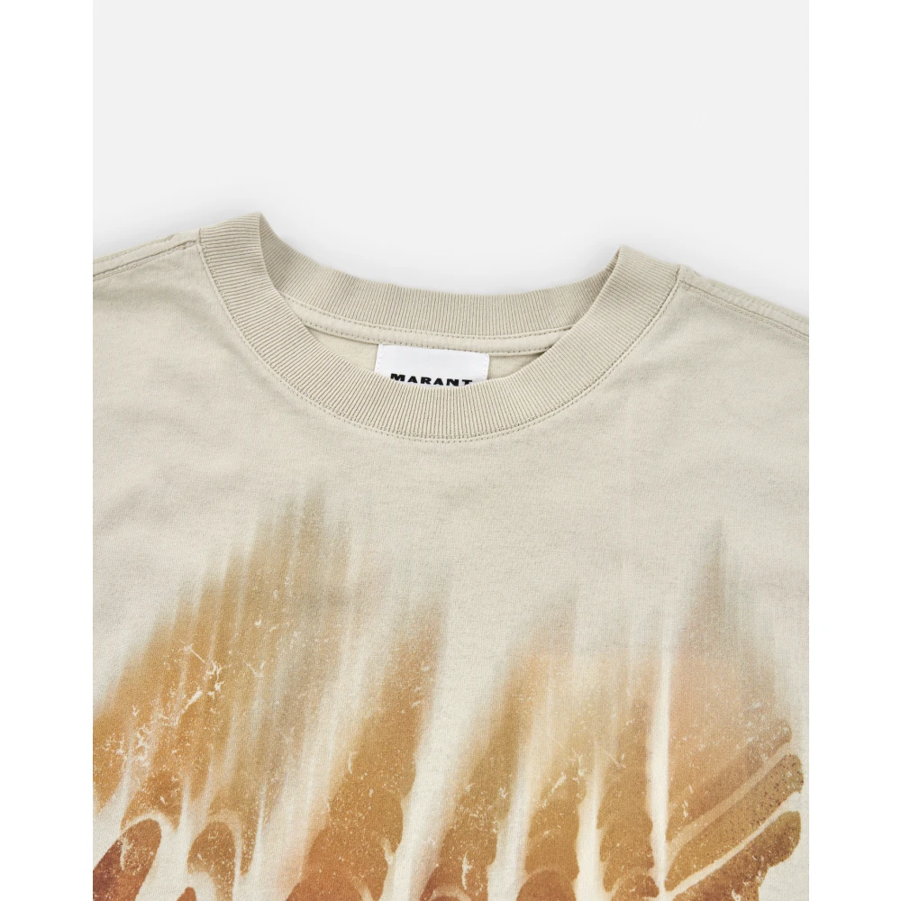 Isabel marant Witte Bedrukte T-shirt Beige Dames