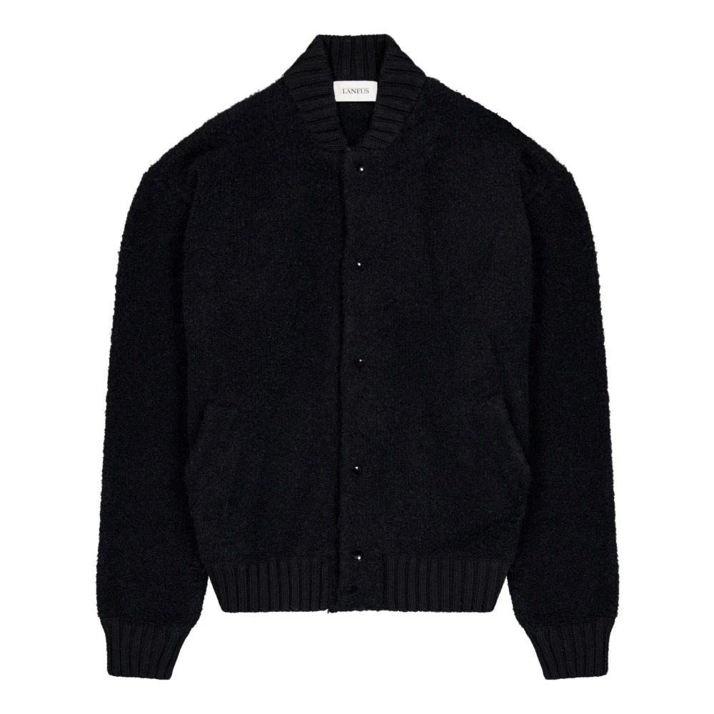 Laneus Merino Bouclè Bomber Jack Black Heren