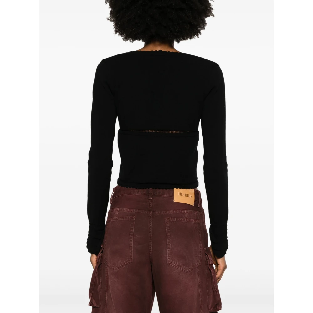 Blumarine Zwart Gebreid Vest Black Dames