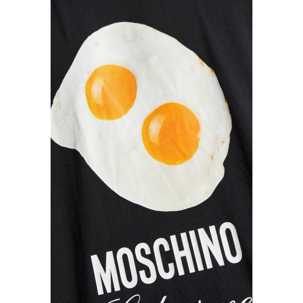 Moschino Bedrukt T-shirt Black Heren