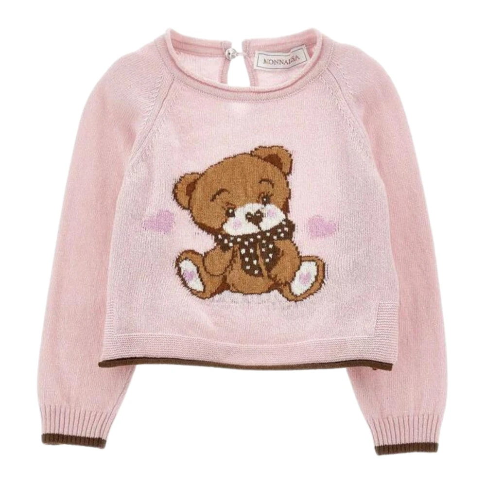 Monnalisa Rosa Teddy Bear Sweater Pink, Flicka