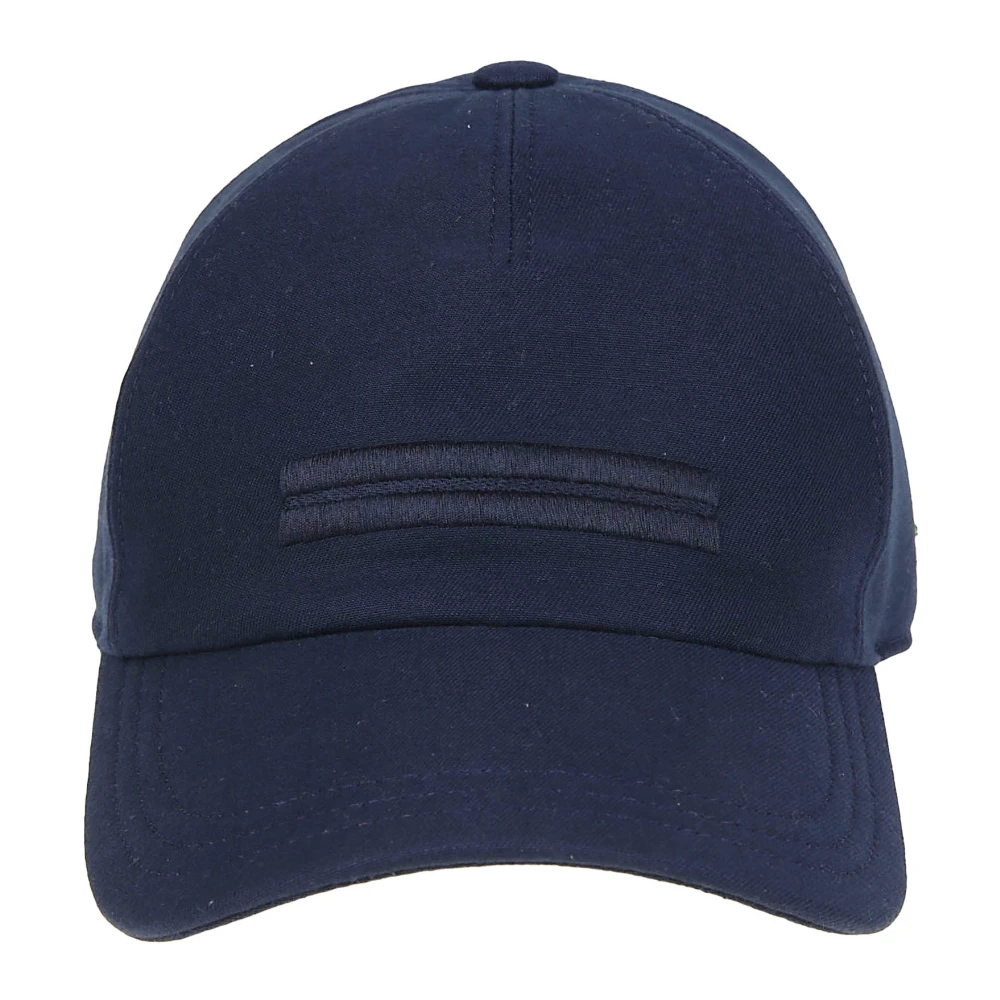Zegna Homme Bleu Accessoires, Taille: M Lux Baseball Cap