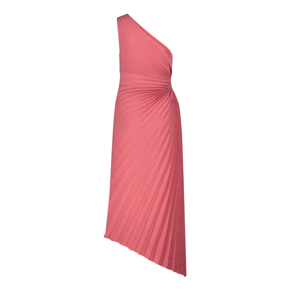 Vera Mont Glitter Avondjurk met Asymmetrisch Design Pink Dames