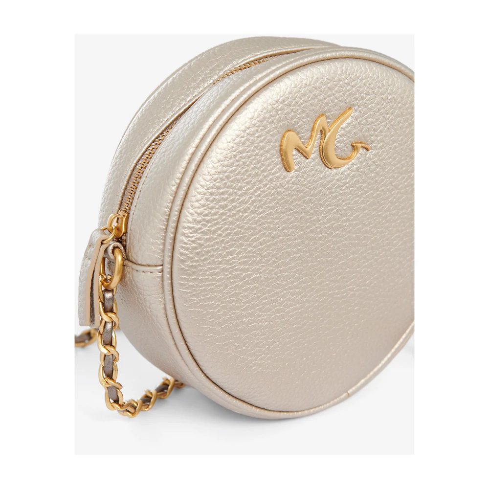 Manila Grace Gouden Schoudertas Trendy en Elegant Yellow Dames