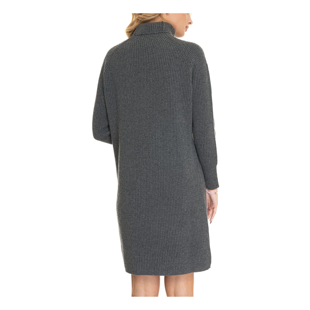 Max Mara Studio Elegante Zwarte Jurk voor Vrouwen Gray Dames