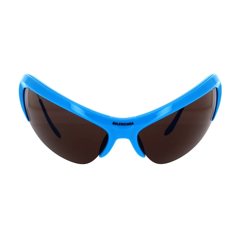 Balenciaga Wire Cat Solglasögon med Futuristisk Design Blue, Unisex