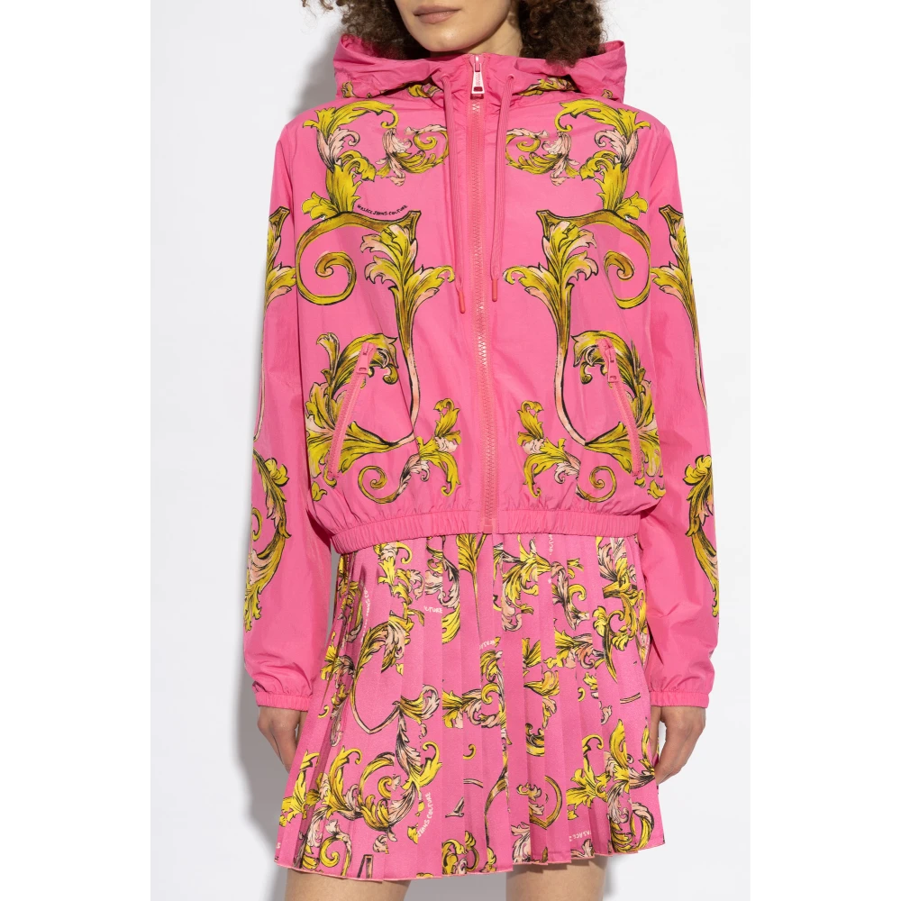 Versace Jeans Couture Jas met Outline Barocco print Pink Dames