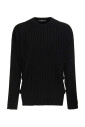 black-ribbed-sweater-with-leather-buckles