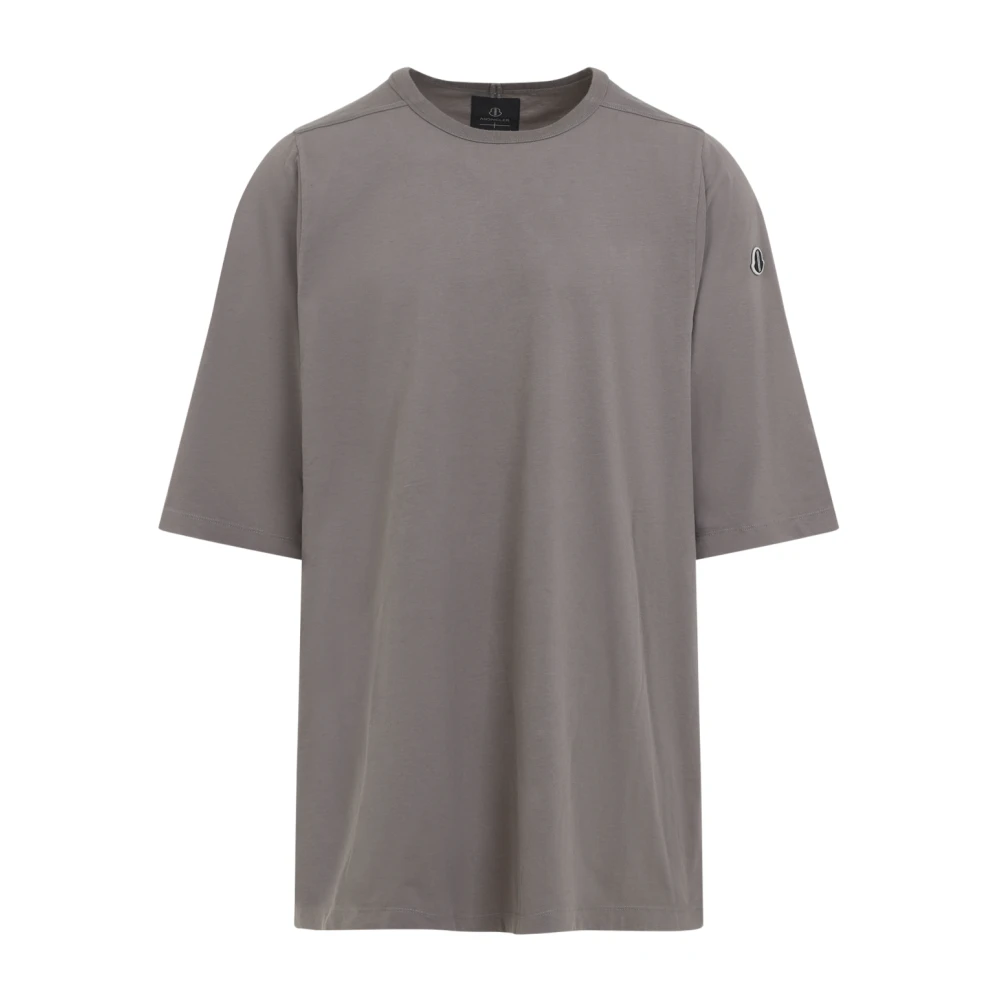 Moncler Stof Crewneck T-shirt voor mannen Gray Heren