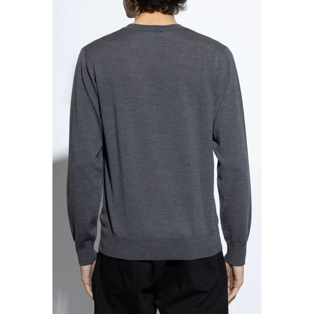 Dsquared2 Trui met logo en fluwelen afwerking Gray Heren