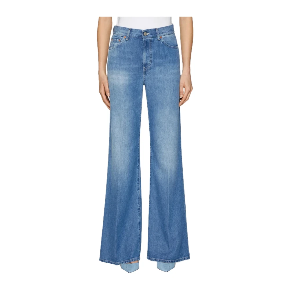 Dondup Wide Leg Denim Jeans Blue Dames