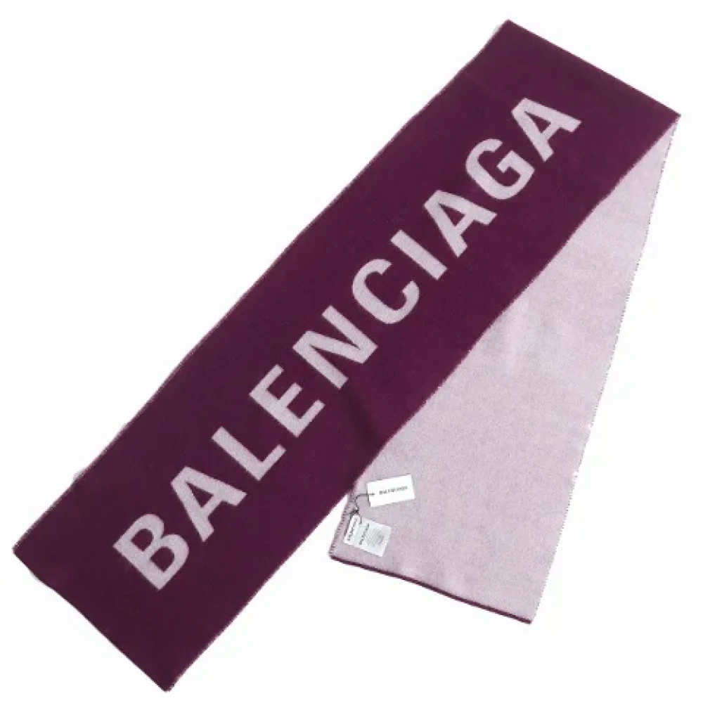 Balenciaga Vintage Pre-owned Canvas scarves Purple Dames