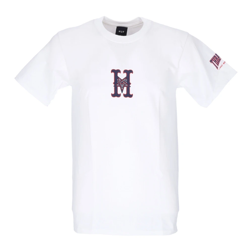 Huf Men's White Thrasher Logo Tee T-Shirt