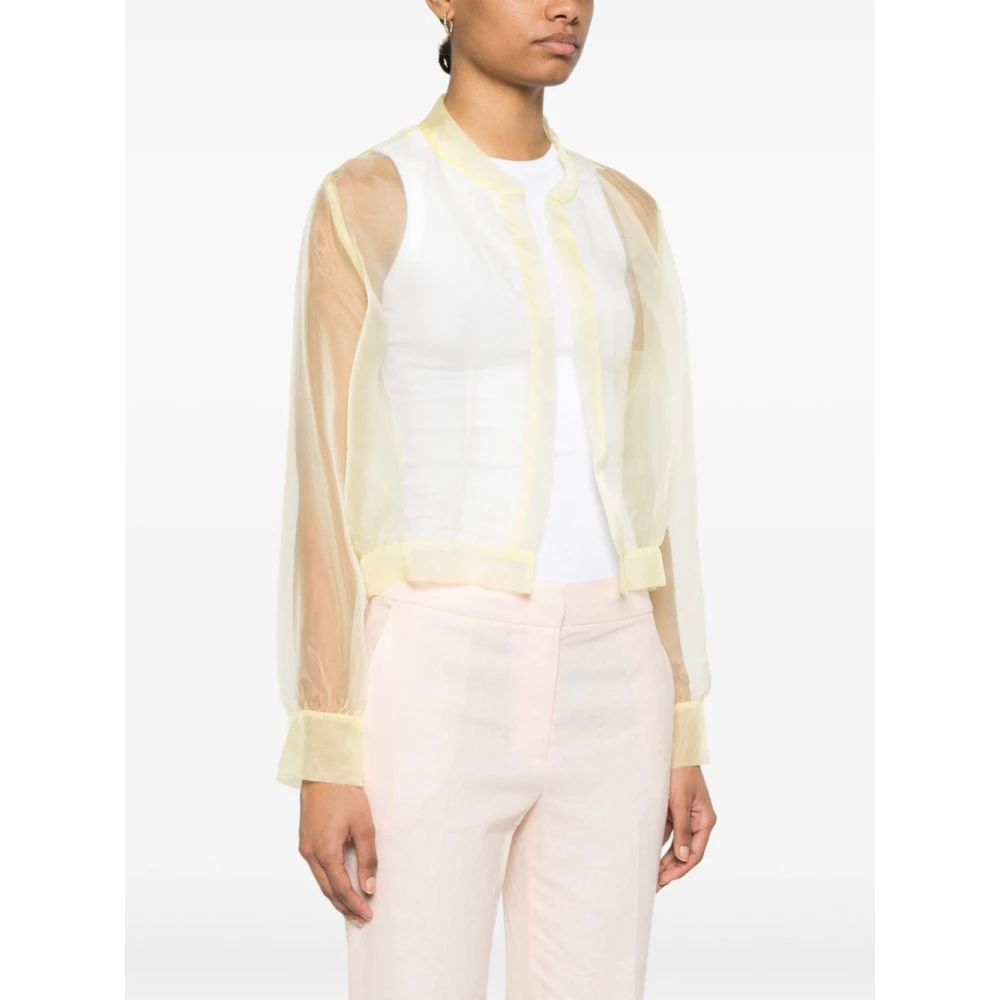 Twinset Gele Jas met Knoopmanchetten Yellow Dames