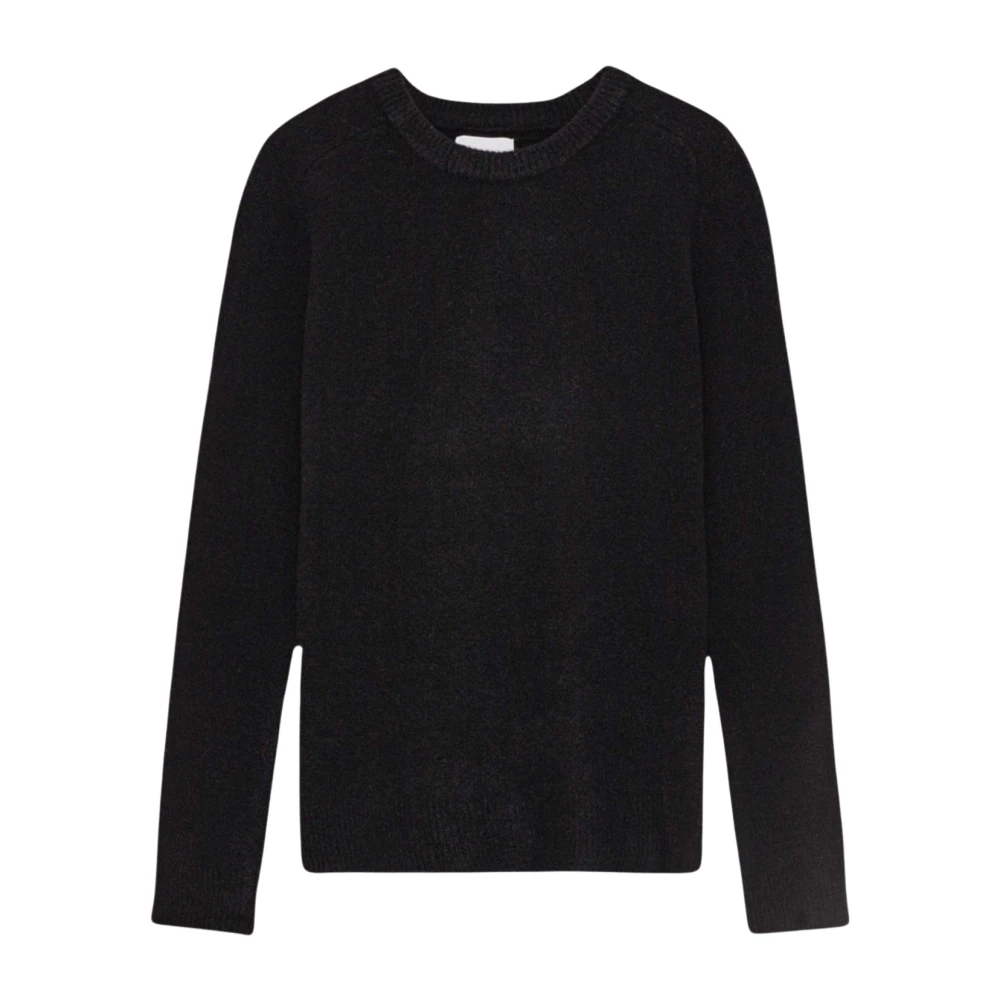 Nn07 Zwarte Gebreide Crewneck Sweater Black Heren
