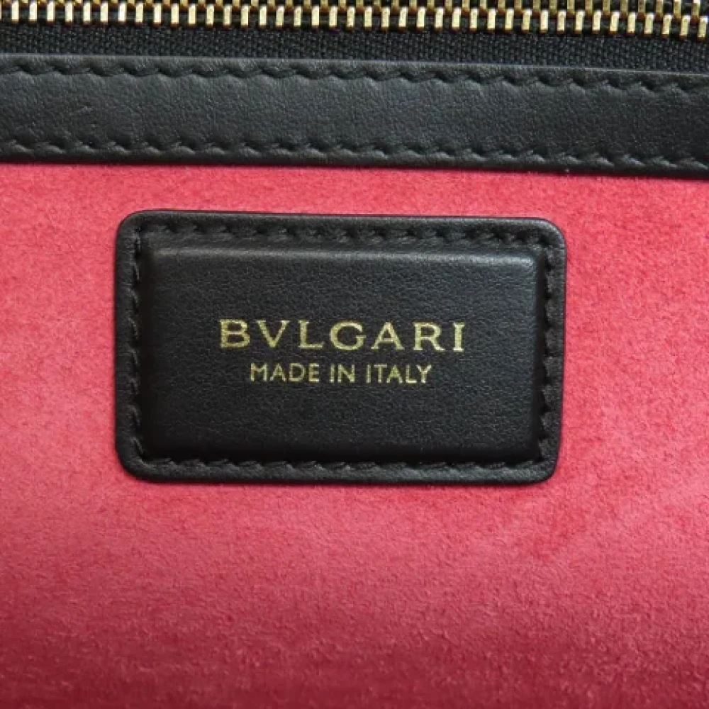 Bvlgari Vintage Pre-owned Leather handbags Beige Dames