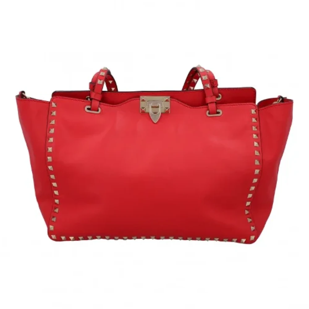 Valentino Vintage Pre-owned Leather shoppers Red Dames