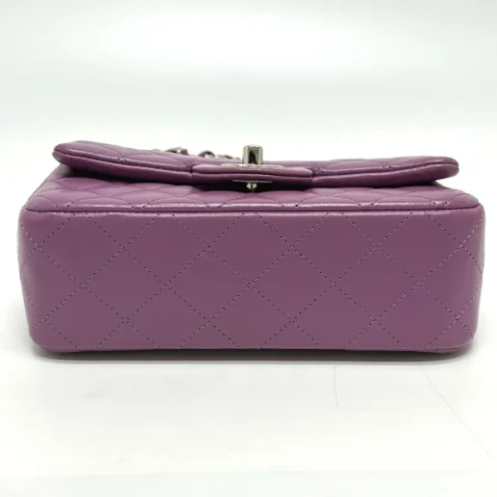 Chanel Vintage Pre-owned Leather chanel-bags Purple Dames