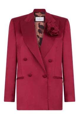 Dame Fit Double Breasted Blazer Flower
