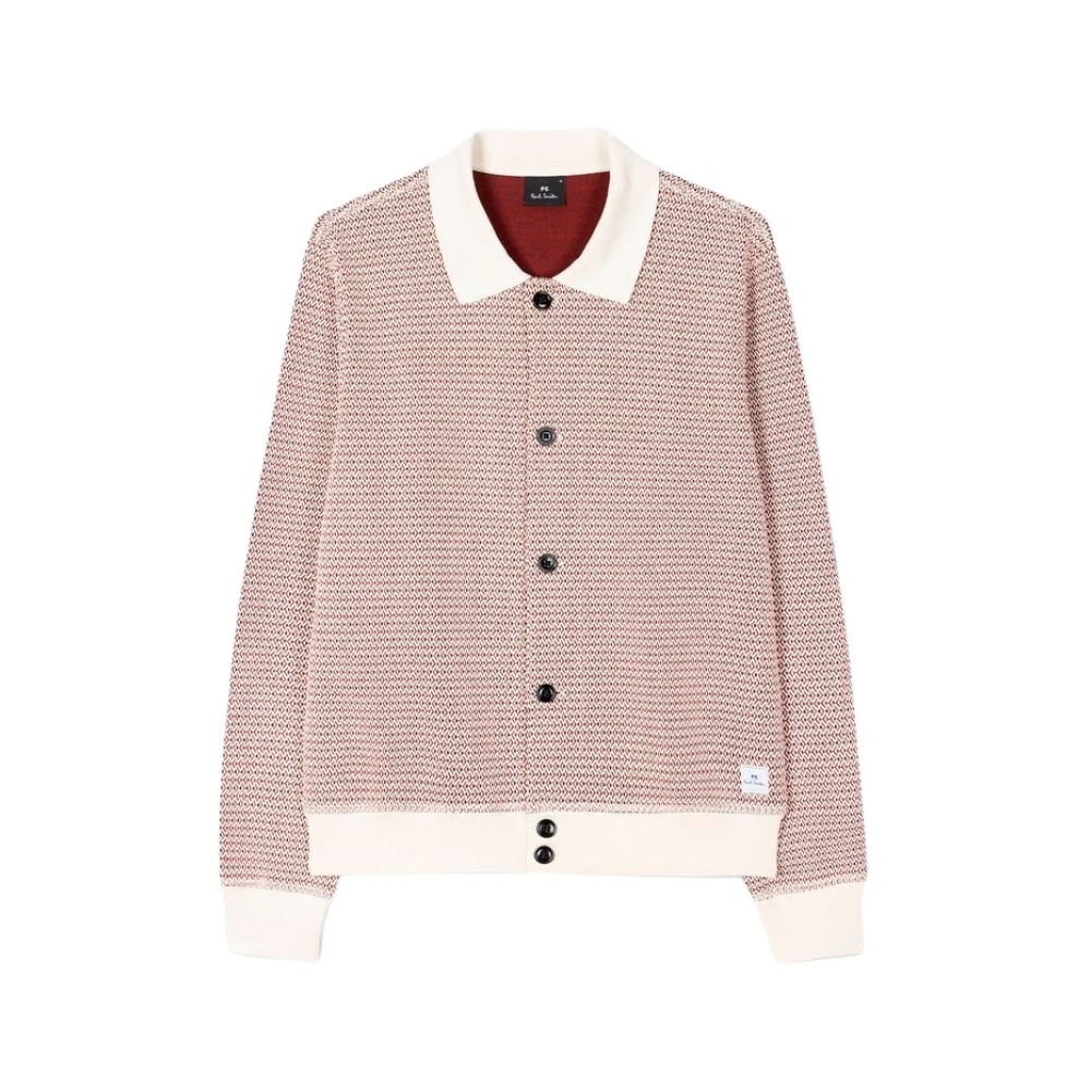 PS By Paul Smith Witte Jacquard Cardigan White Heren