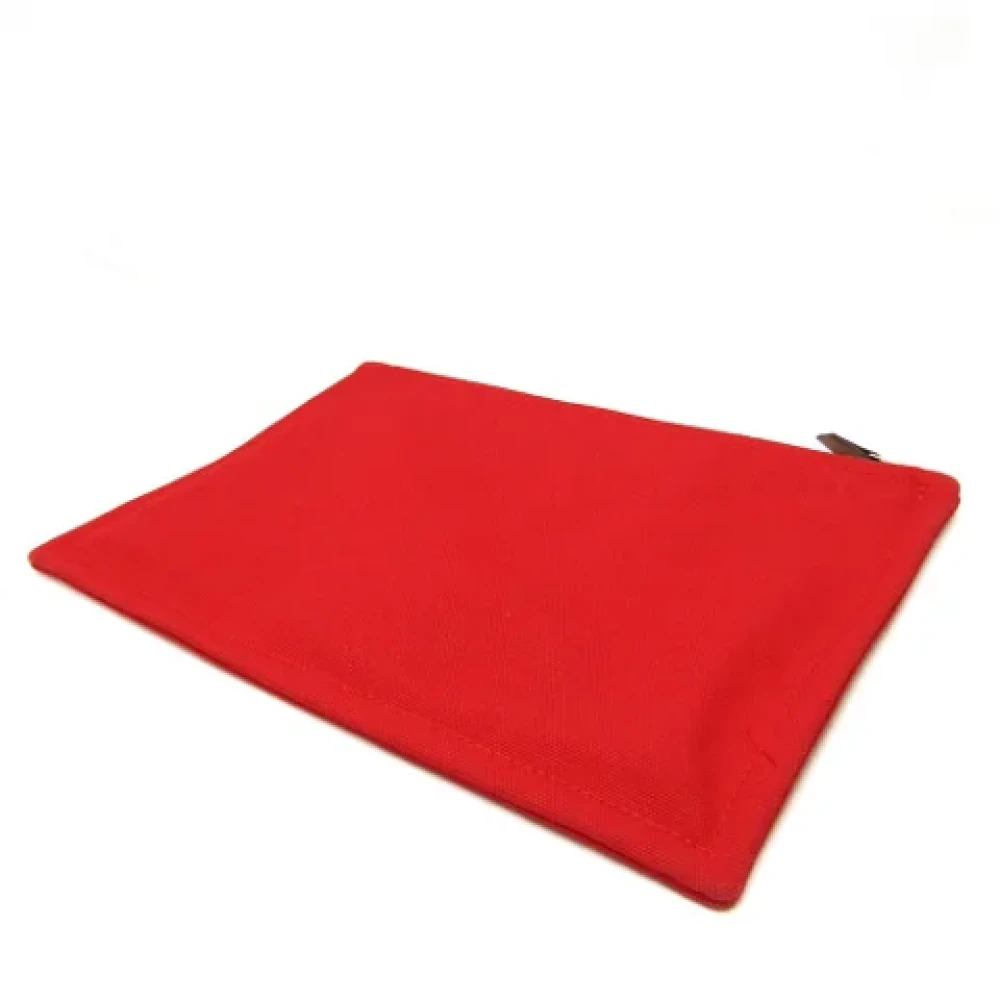 Hermès Vintage Pre-owned Cotton pouches Red Dames