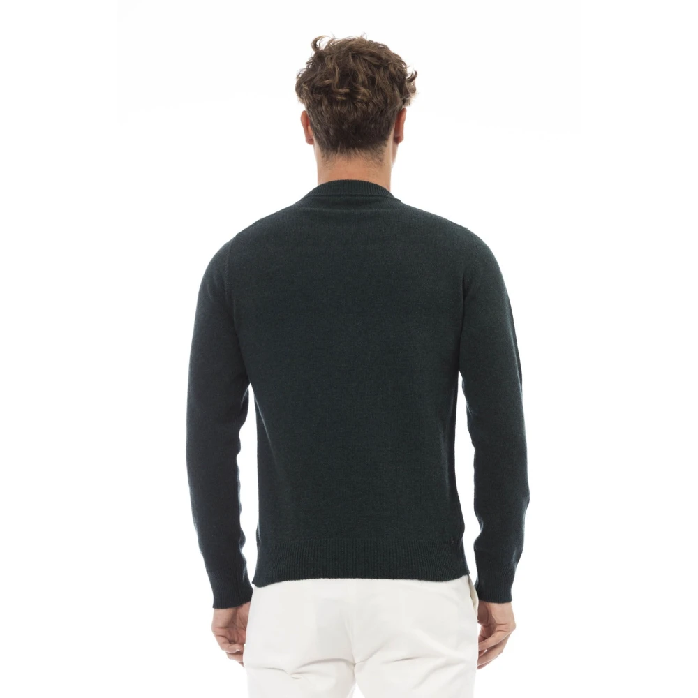 Alpha Studio Ronde Hals Lange Mouw Trui Green Heren