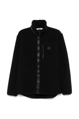 black-polar-texture-zippered-jacket