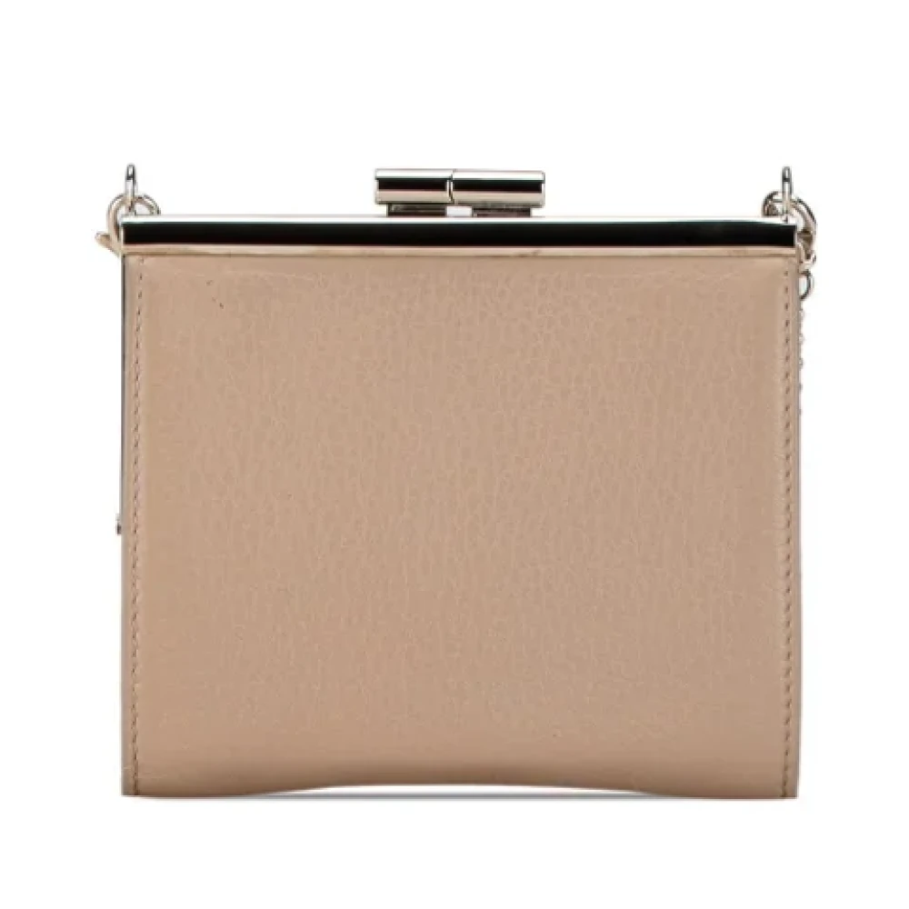 Bvlgari Vintage Pre-owned Leather wallets Beige Dames