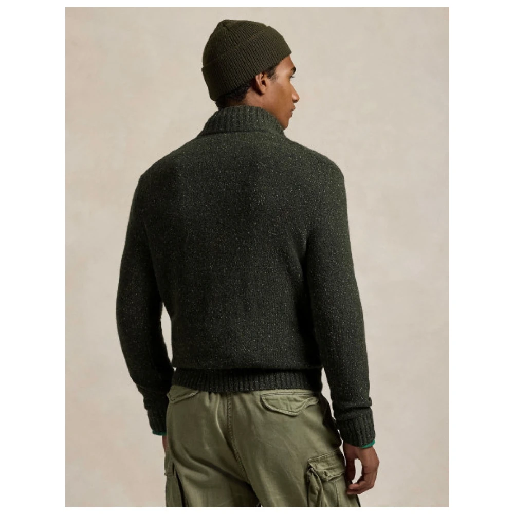 Polo Ralph Lauren Wollen Mix Knoop Turtleneck Sweater Green Heren