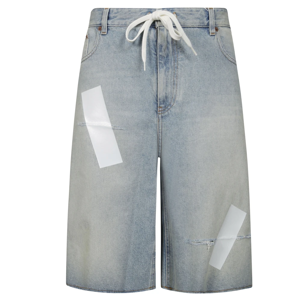 MM6 Maison Margiela Casual Denim Shorts voor Vrouwen Blue Dames