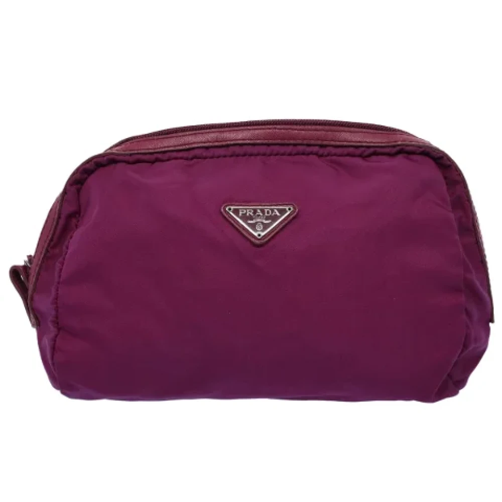 Prada Vintage Pre-owned Fabric clutches Purple Dames
