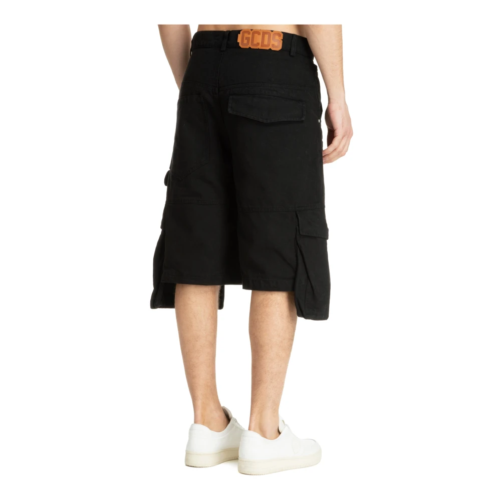 Gcds Denim Lange Shorts Black Heren