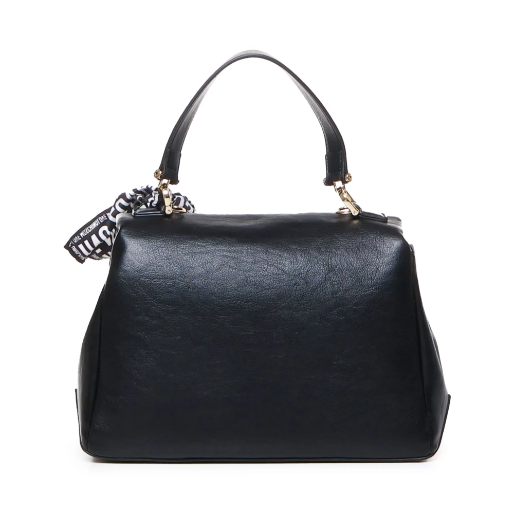 Love Moschino Zwarte Handtas met Decoratieve Sjaal Black Dames