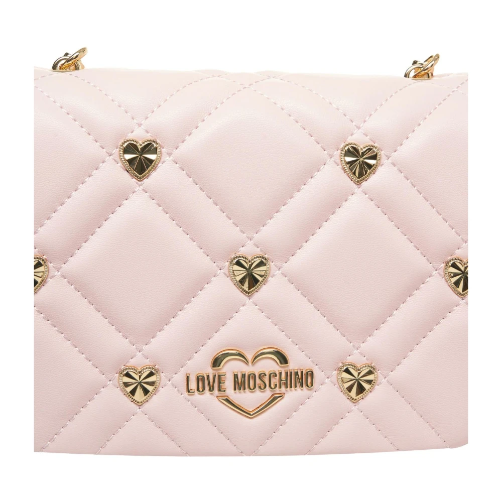 Love Moschino Roze Gewatteerde Schoudertas Pink Dames