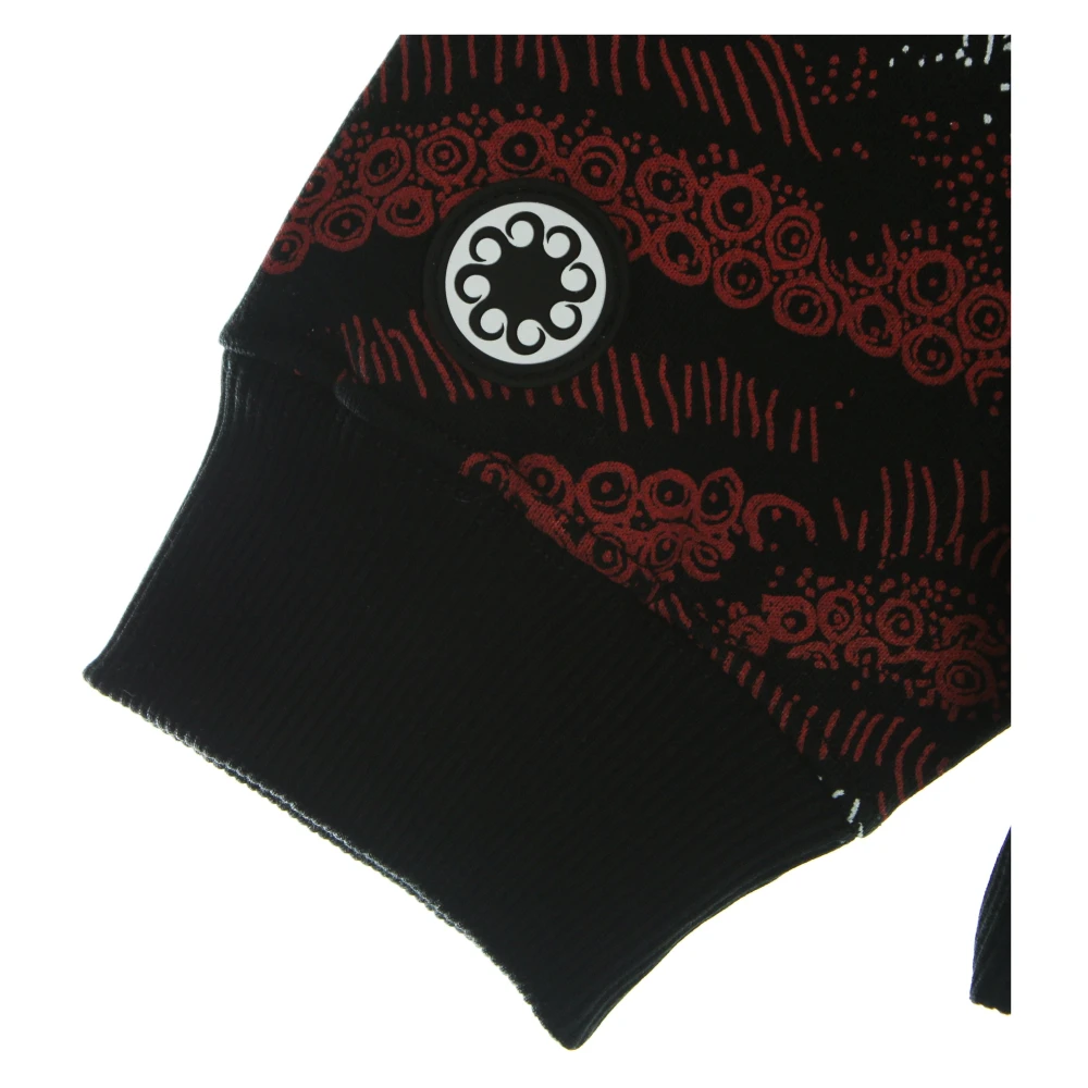 Octopus Zwarte Lichtgewicht Hoodie Deco Multicolor Heren