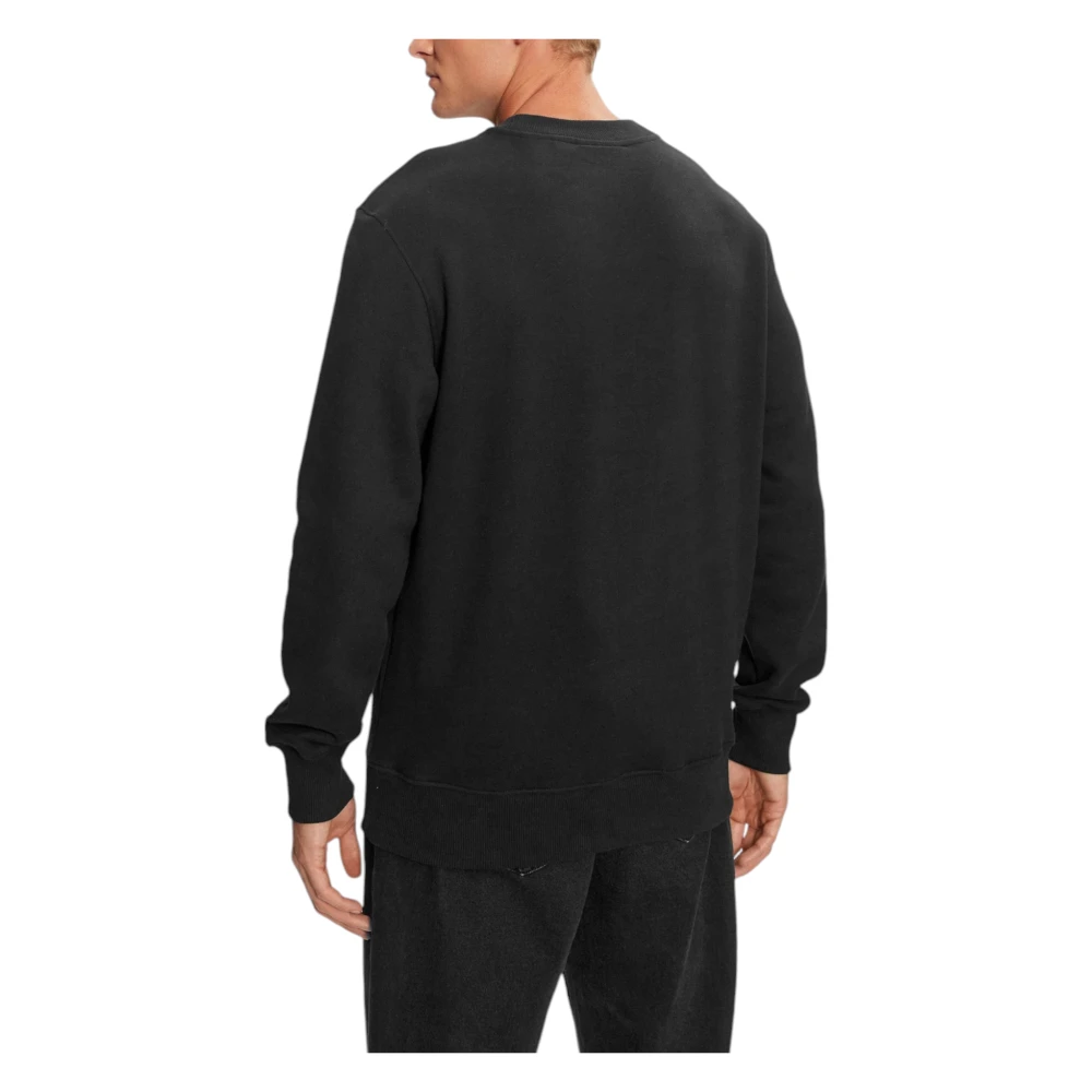 Calvin Klein Jeans Chenille Monologo Crew Neck Sweatshirt Black Heren