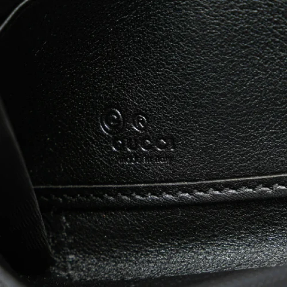 Gucci Vintage Pre-owned Leather wallets Black Dames