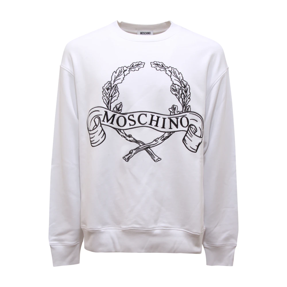 Moschino White Felpa Sweatshirt - Male - Sweatshirts - Xl - Sweatshirts & Hoodies