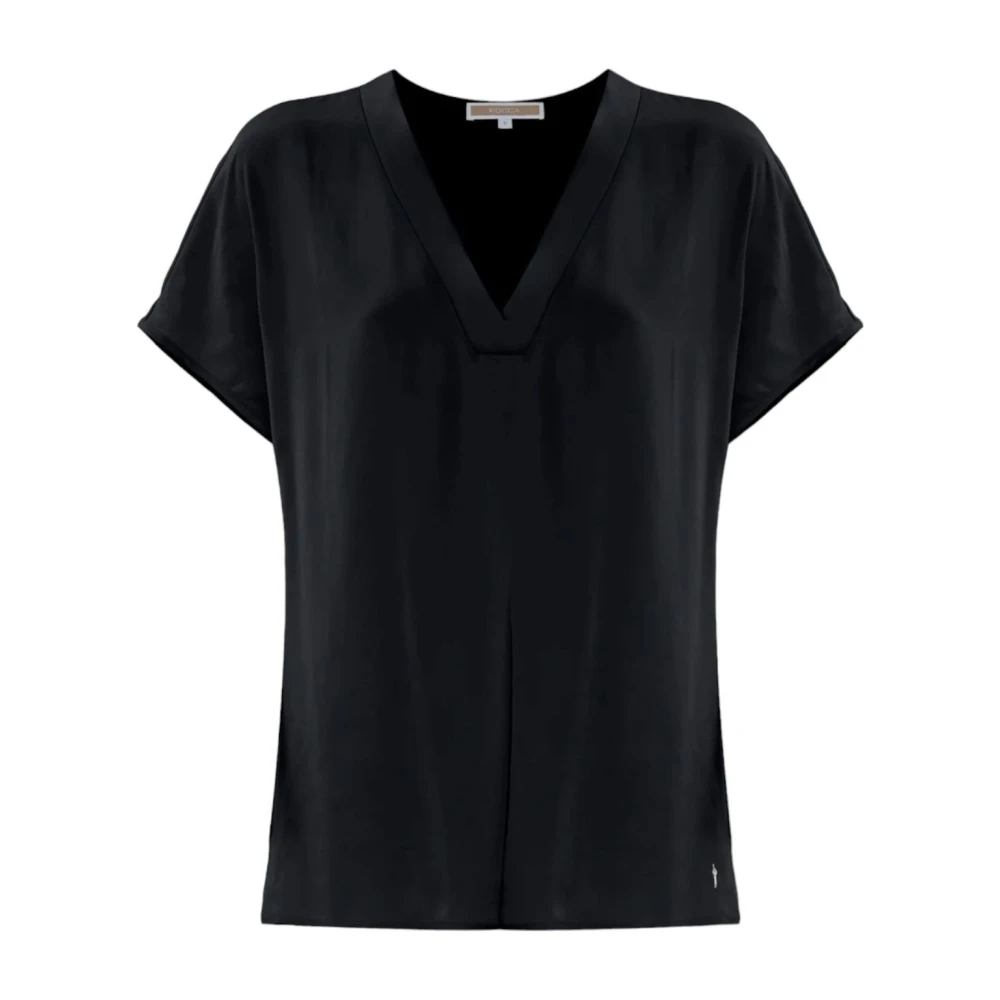 Kocca Korte Mouw Blouse Black Dames