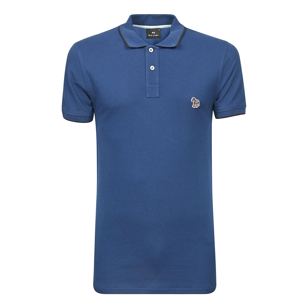 PS By Paul Smith Polo Shirt met Gewatteerd Patroon Blue Heren