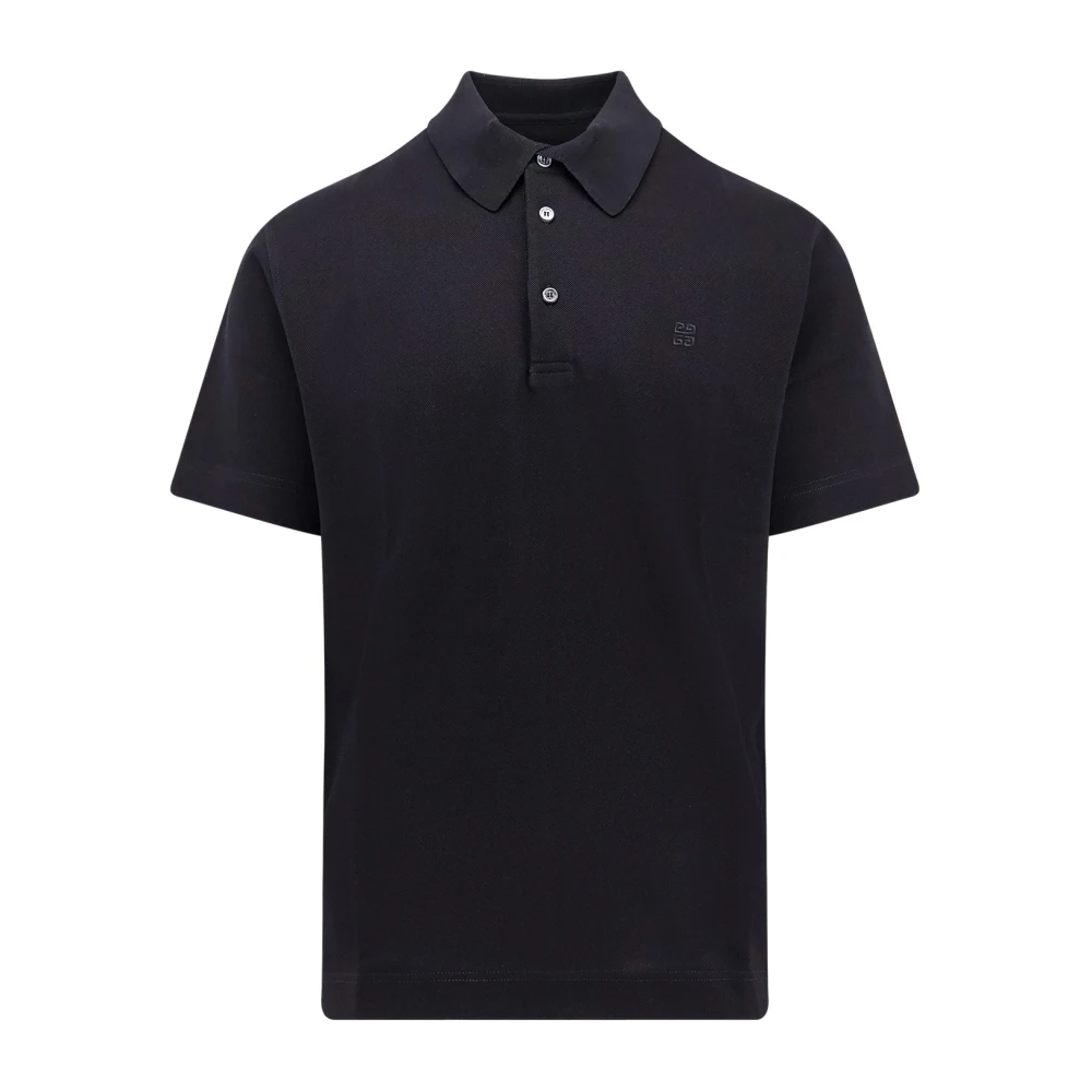 Givenchy Herr Svart Toppar M, Bomull, Piqué Bomulls Pikétröja
