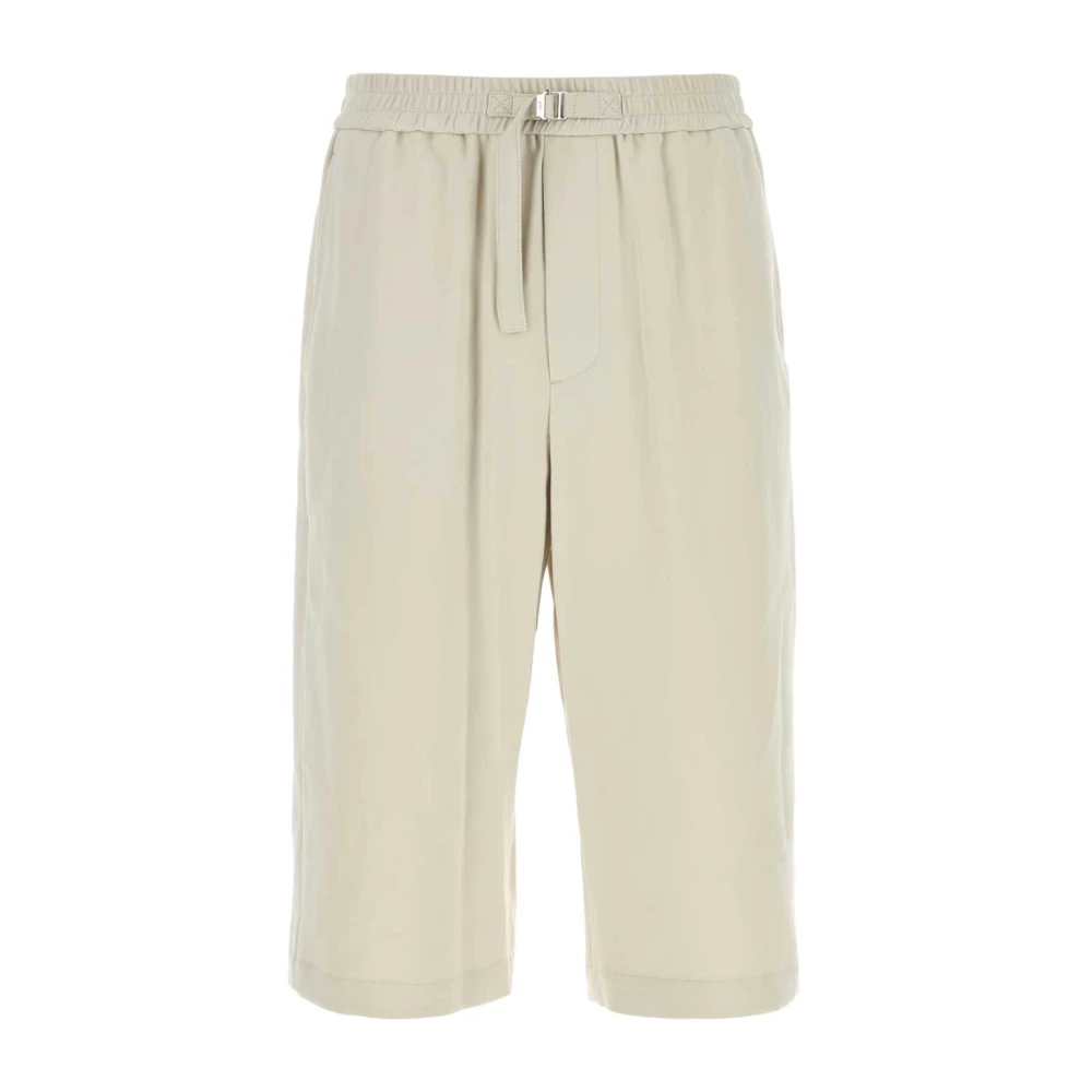 Ami Paris Men's Beige Cotton Bermuda Shorts