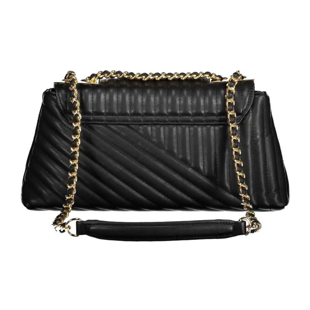 Valentino by Mario Valentino Zwarte Crossbody Tas met Ketting en Rits Black Dames